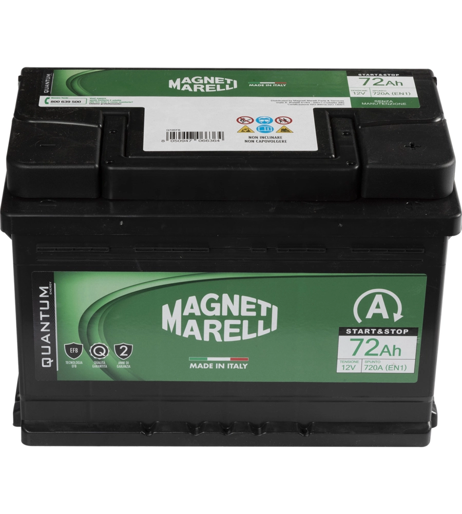 Magneti marelli batteria auto l3 70ah 12v 680a start e stop